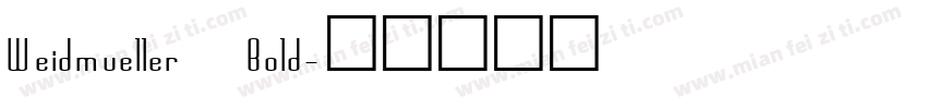 Weidmueller Bold字体转换